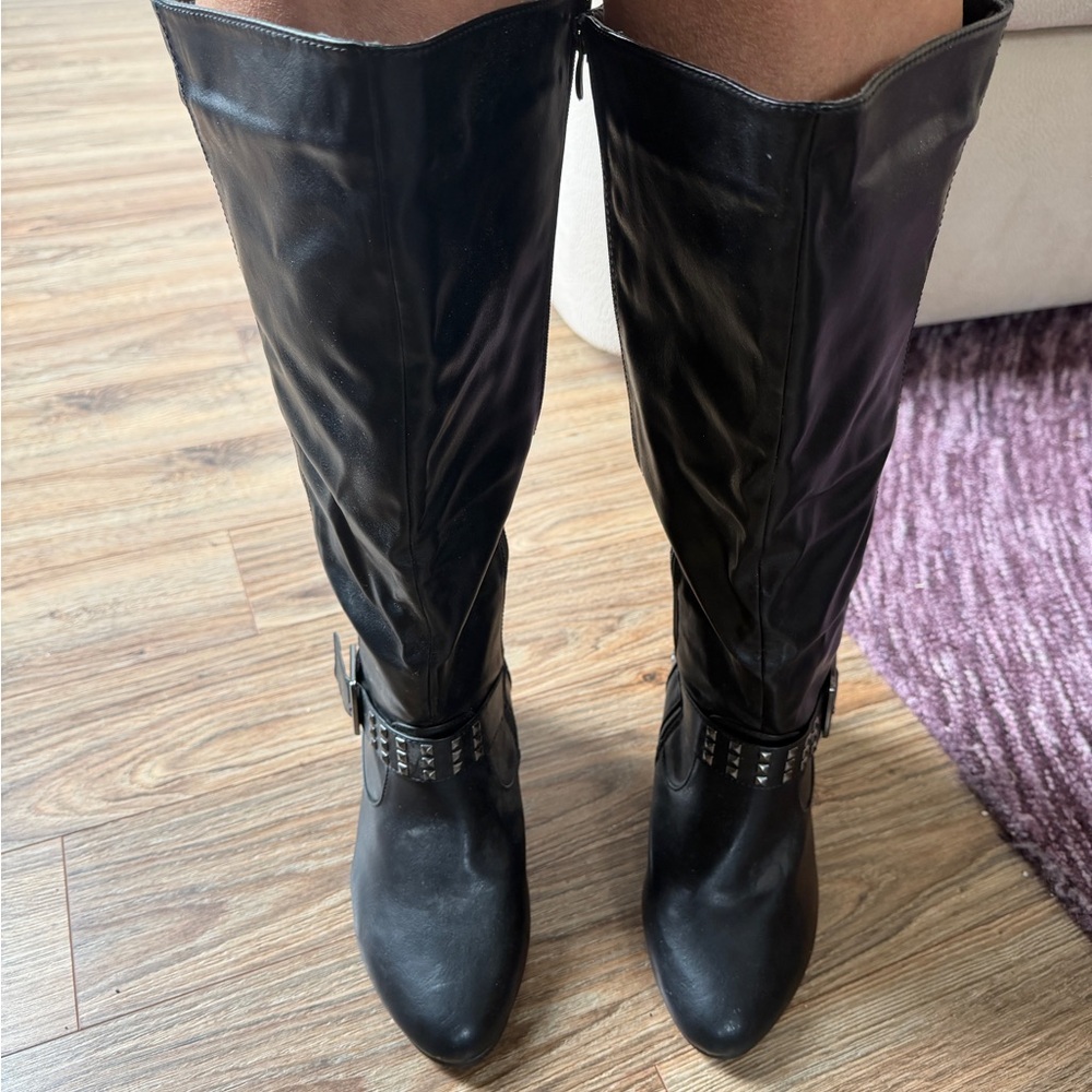 Torrid Size 10 Wide Calf Black Boots - Picture 5 of 6